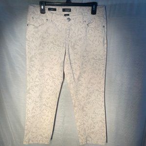 Silver Organic Dots on Winter White Jeans